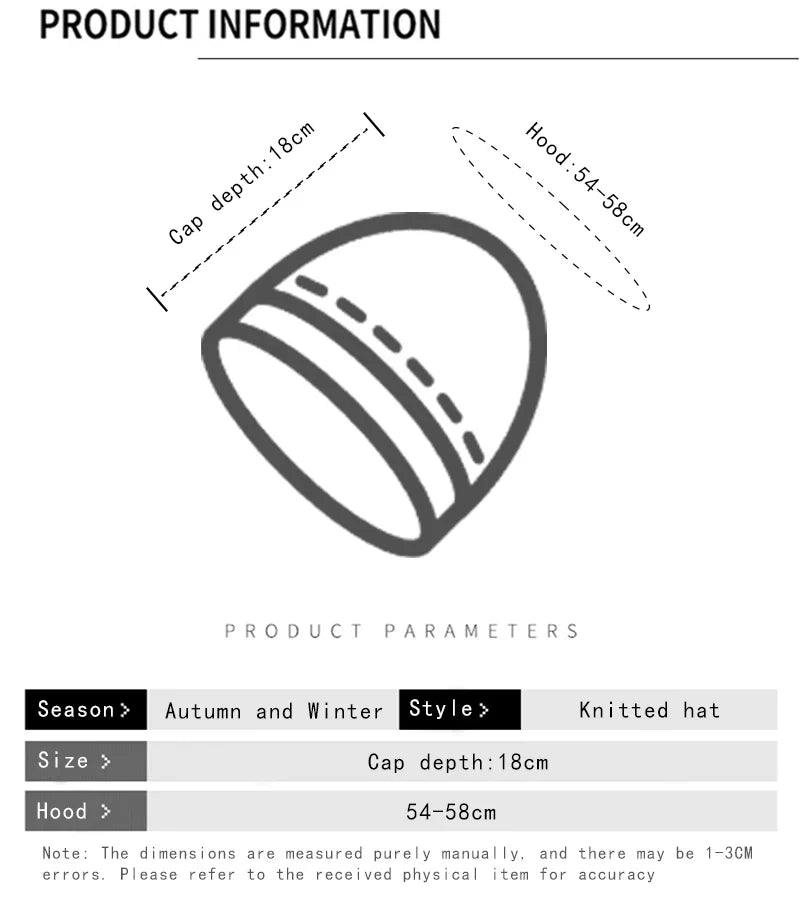 Street Letter Print Knitted Hats Y2K Warm Personal Versatile Casual Beanies Autumn and Winter New Unisex Fashion Japanese Niche