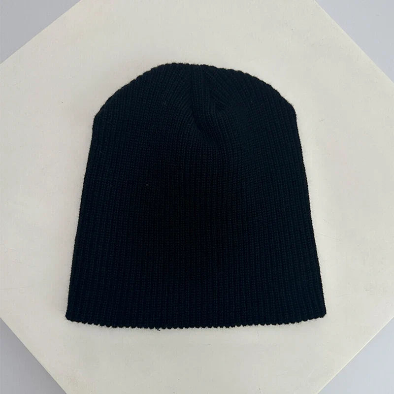 Street Letter Print Knitted Hats Y2K Warm Personal Versatile Casual Beanies Autumn and Winter New Unisex Fashion Japanese Niche