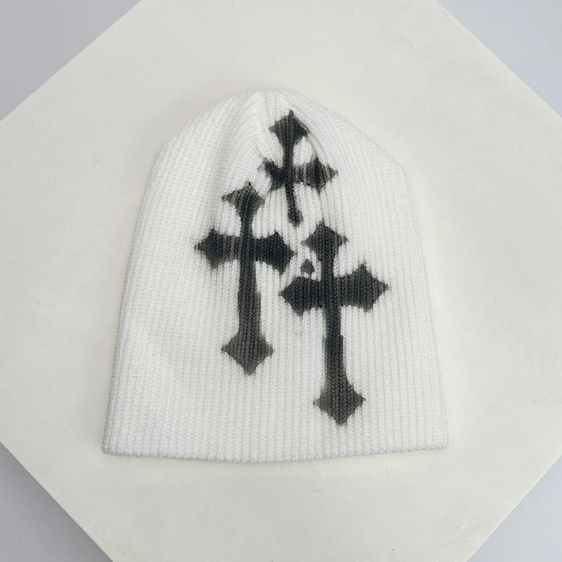 Street Letter Print Knitted Hats Y2K Warm Personal Versatile Casual Beanies Autumn and Winter New Unisex Fashion Japanese Niche